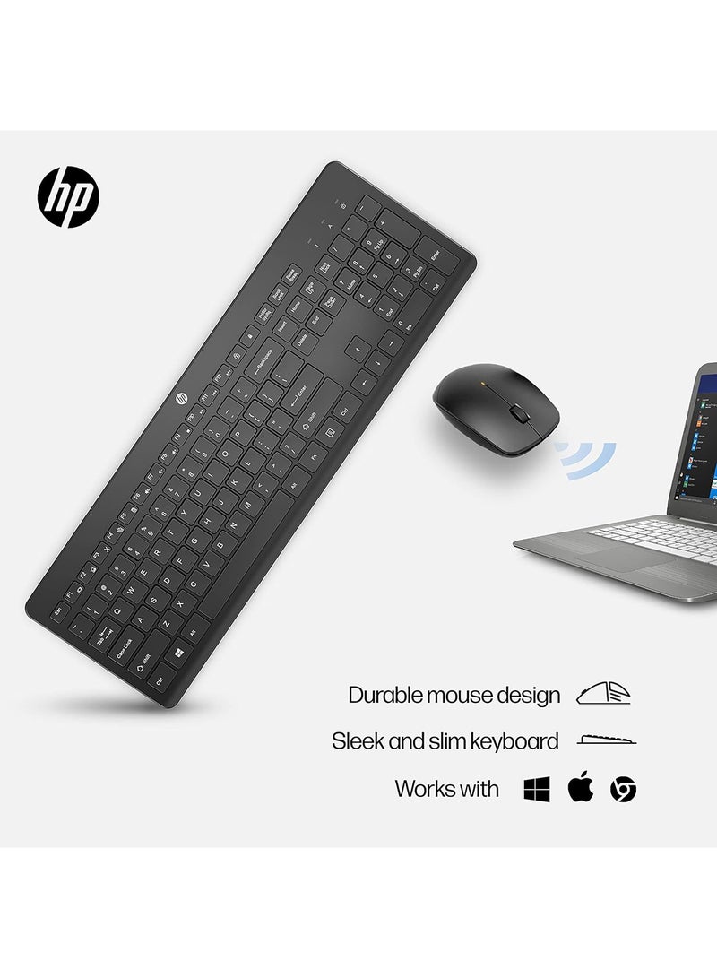 HP 230 Wireless Keyboard and Mouse Combo Set, 1600 Dpi, English, 18H24AA Black  - Image 2