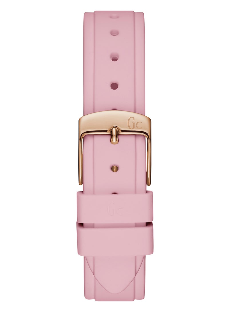 Gc Women's Analog Round Shape Silicone Wrist Watch Y46004L1MF - 36.5 Mm  - Image 3