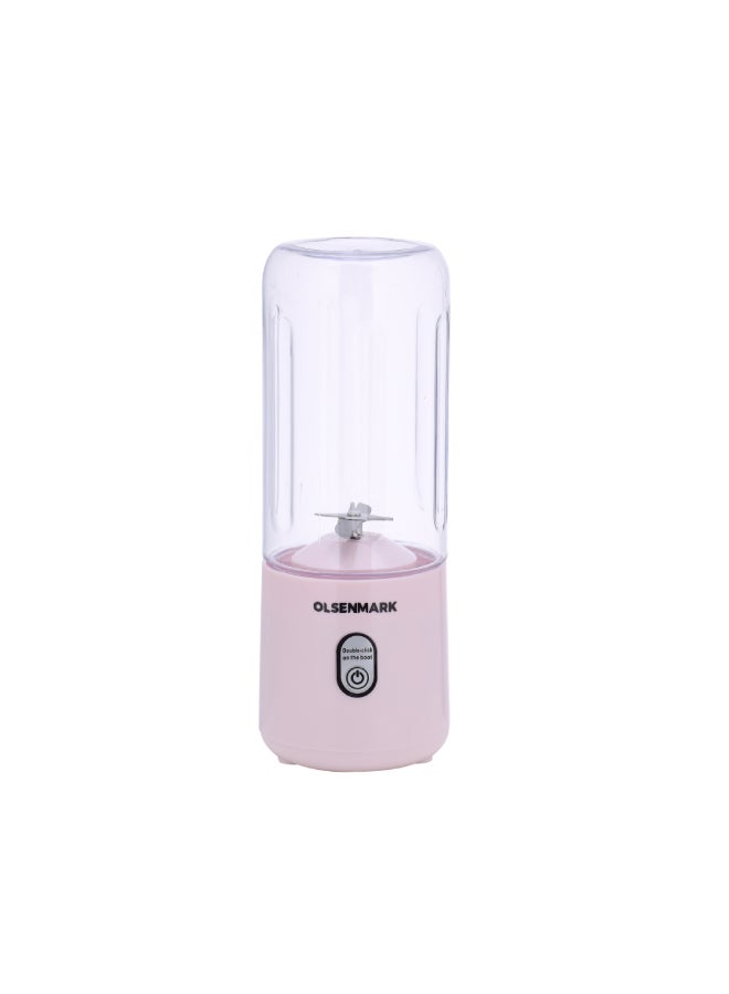 Olsenmark - Rechargeable Portable Blender Mixer Shaker Juicer 60W, All Kinds Of Fruits And Vegetables 410ML, Double Safety Protection Switch Health And Environmental Protection 410 ml 60 W OMSB2495 Multicolour - Image 1