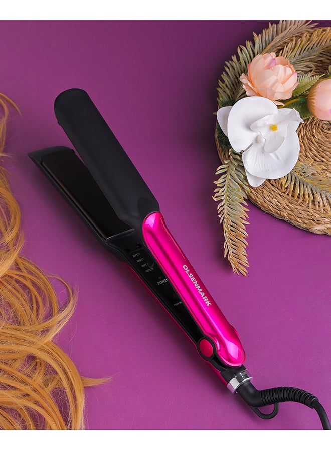 Ceramic Hair Straightener - Easy Pro-Slim Hair Straightener -Max Temperature 220C Black and Pink