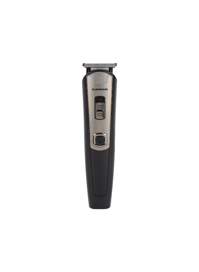 Olsenmark - 11-in-1 Men's Grooming Set, Cordless Operation, With 5 Changeable Heads, Hair Clipper Attachment, Beard Trimmer Attachment, Shaver Attachment, Noise/Ear Hair Trimmer Attachment, USB Cord Black - Image 1