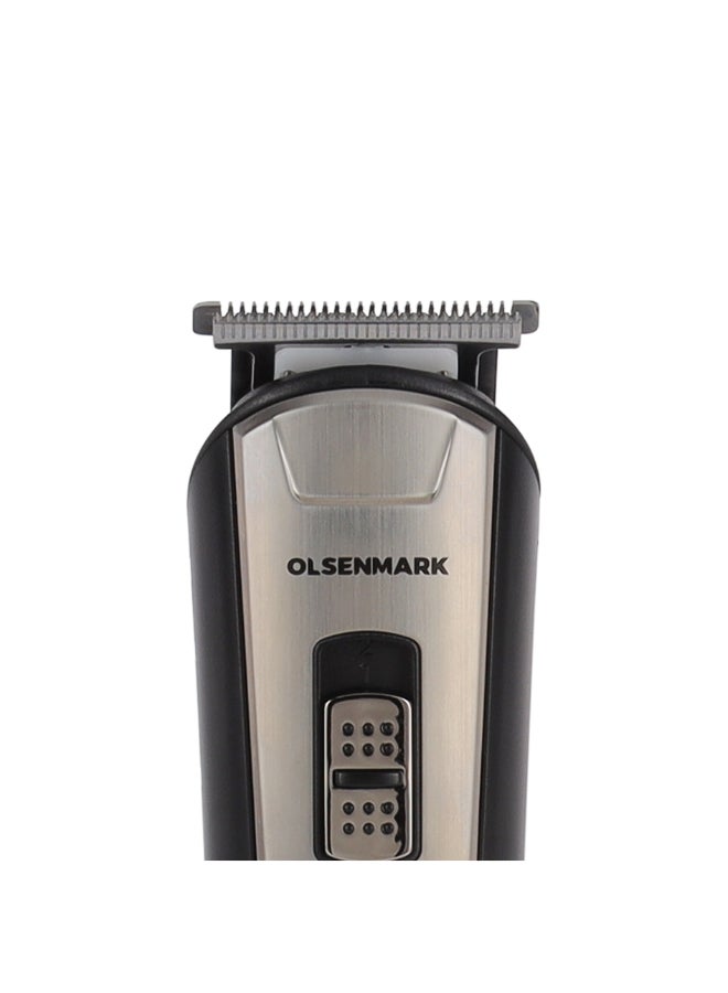Olsenmark - 11-in-1 Men's Grooming Set, Cordless Operation, With 5 Changeable Heads, Hair Clipper Attachment, Beard Trimmer Attachment, Shaver Attachment, Noise/Ear Hair Trimmer Attachment, USB Cord Black - Image 1