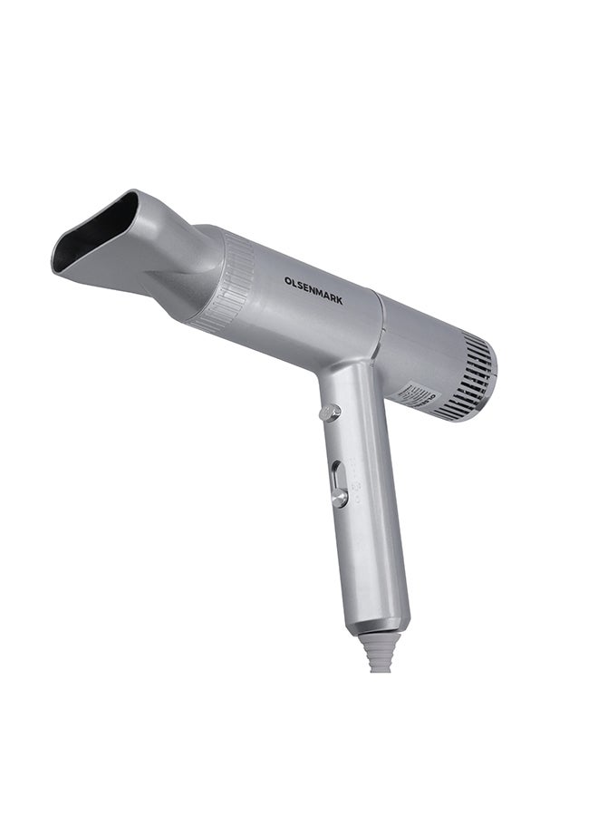 Olsenmark 1500 W Professional Iconic Hair Dryer OMH4094 2 Speed Control, 1 Cool Function And 3 Level Temperature Silver  - Image 5