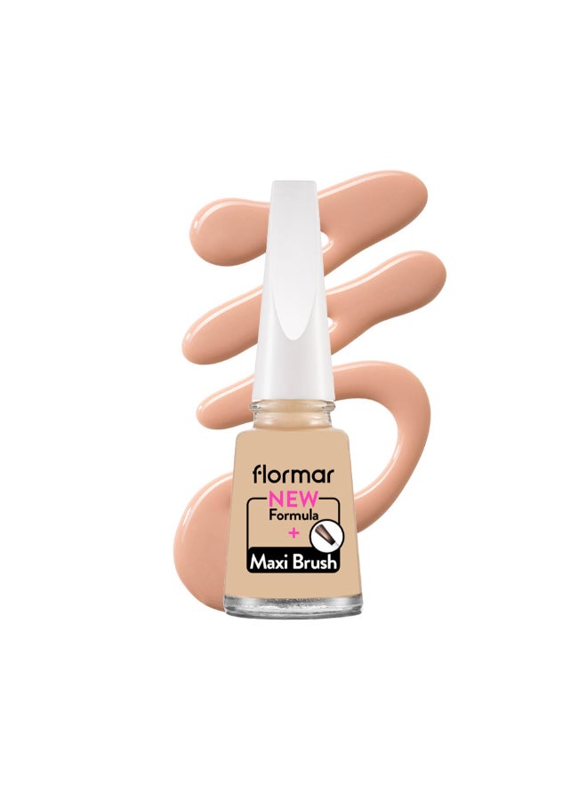 flormar Classic Nail Enamel With New Improved Formula And Thicker Brush - 246 Cream Silk 246 Cream Silk - Image 4