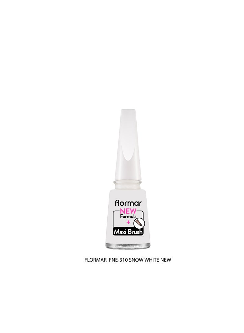 flormar - Classic Nail Enamel With New Improved Formula And Thicker Brush - 310 Snow White 310 Snow White - Image 1