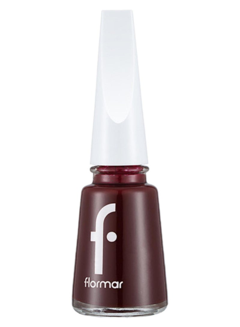 flormar Classic Nail Enamel With New Improved Formula And Thicker Brush - 311 Purple Scarlet 311 Purple Scarlet - Image 1