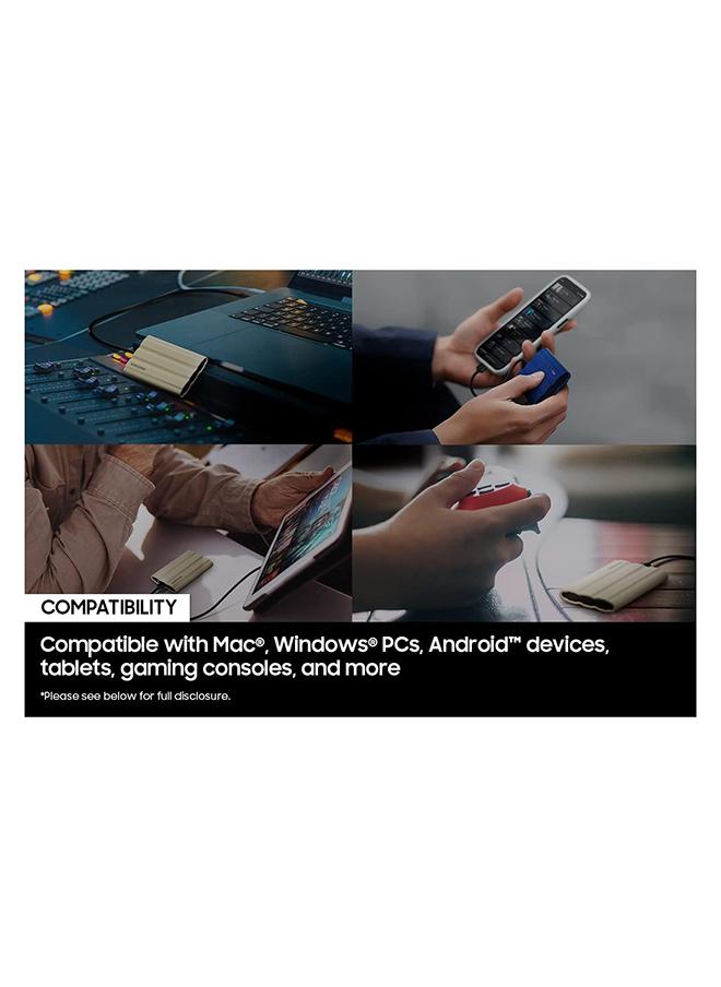 سامسونج T7 Shield 4 تيرابايت، SSD محمول، حتى 1050 ميجابايت/ثانية، USB 3.2 Gen2، متين، مقاوم للماء والغبار IP65، للمصورين ومنشئي المحتوى والألعاب، محرك أقراص الحالة الصلبة Extenal (MU-PE4T0S/AM) - Image 2