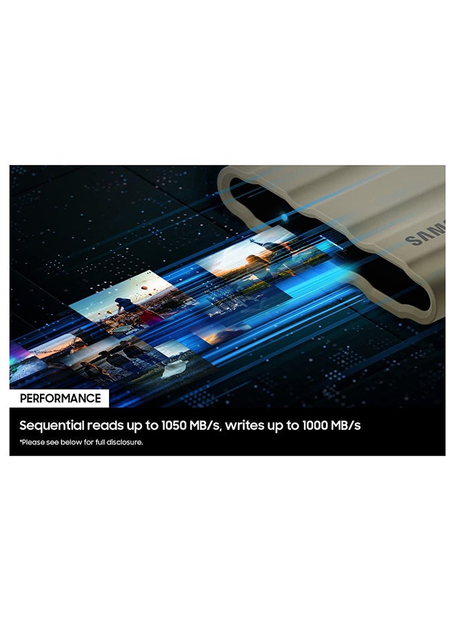 Samsung T7 Shield 4TB Portable External SSD, USB 3.2 Gen2 Interface (10 Gbps), Read/Write Speeds Up to 1050/1000 MB/s, AES 256-bit Encryption, Rugged, IP65 Dust & Water Resistant, Black | MU-PE4T0S/WW 4 TB - Image 5