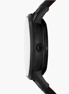 EMPORIO ARMANI Men's Automatic Black Leather Strap Watch, AR60046  - Image 2