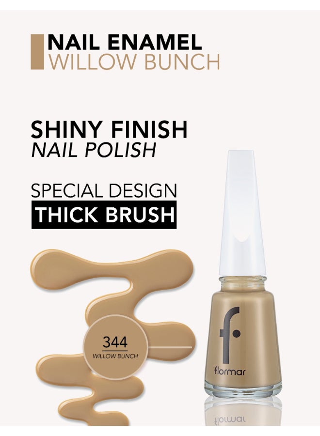 flormar Classic Nail Enamel With New Improved Formula And Thicker Brush - 344 Willow Bunch 344 Willow Bunch - Image 5