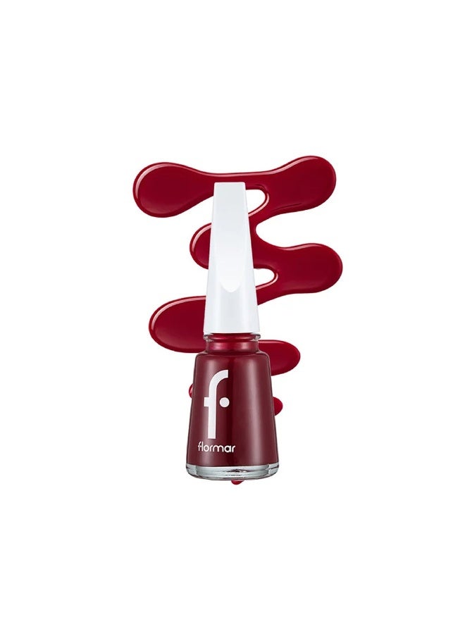 flormar Classic Nail Enamel With New Improved Formula And Thicker Brush - 385 Red Velvet 385 Red Velvet - Image 1