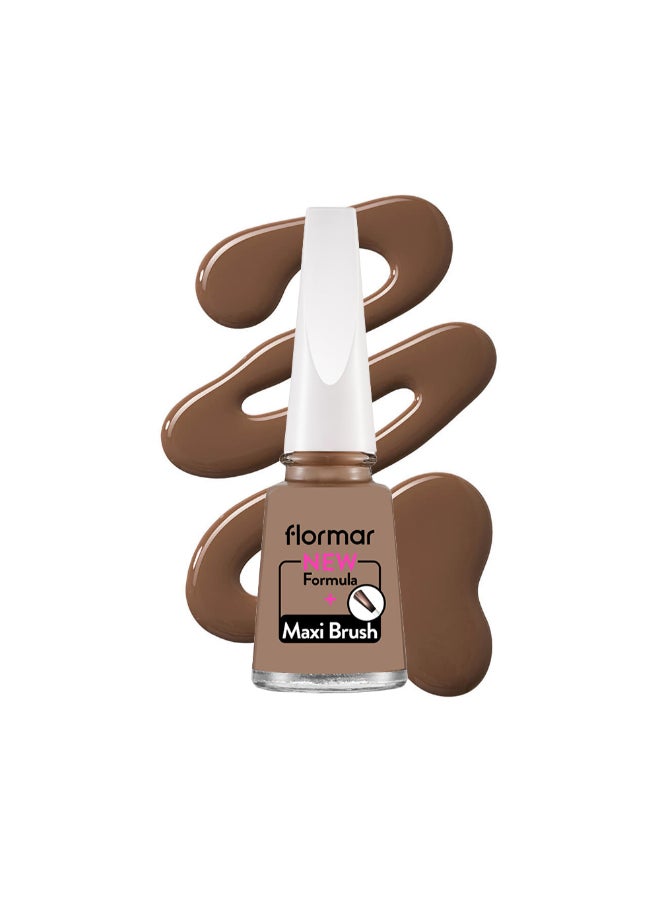 flormar Classic Nail Enamel With New Improved Formula And Thicker Brush, 11ml 413 Tree Bark - Image 3