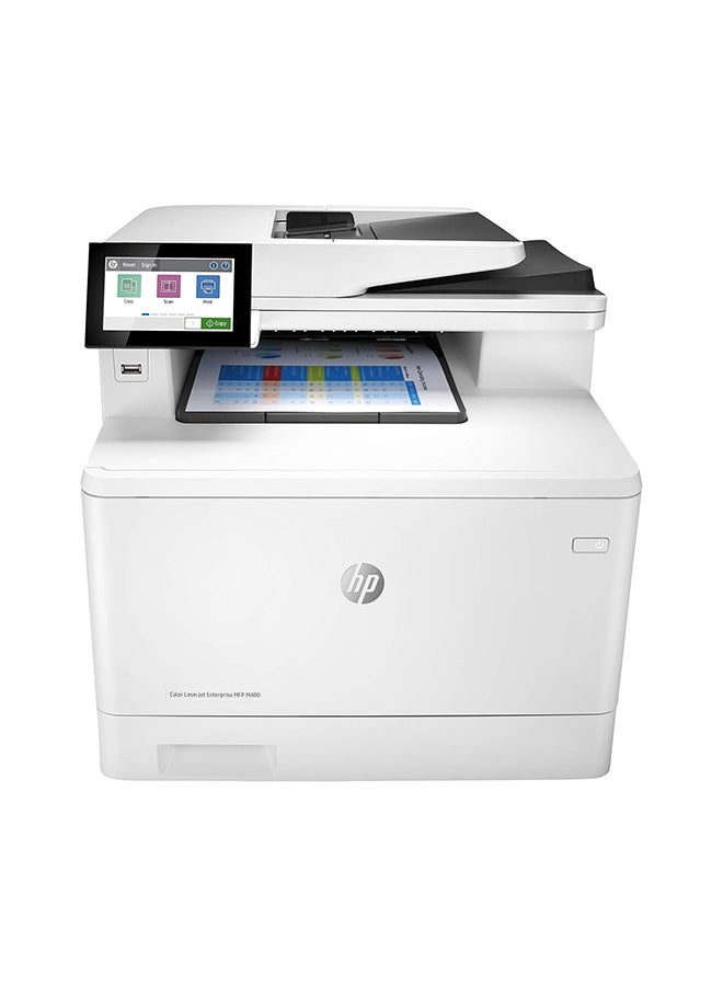 HP - M480F Color LaserJet Enterprise Multifunction Printer, Up To 29ppm Print Speed, Auto Duplex, 4.3'' Color Touch, 50 Sheet ADF, 250 Sheets Input Tray, Print / Copy / Scan / Fax - 3QA55A | White - Image 1
