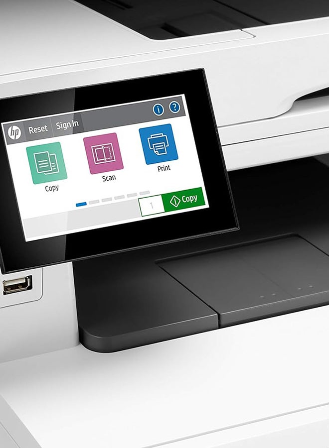 HP - M480F Color LaserJet Enterprise Multifunction Printer, Up To 29ppm Print Speed, Auto Duplex, 4.3'' Color Touch, 50 Sheet ADF, 250 Sheets Input Tray, Print / Copy / Scan / Fax - 3QA55A | White - Image 1