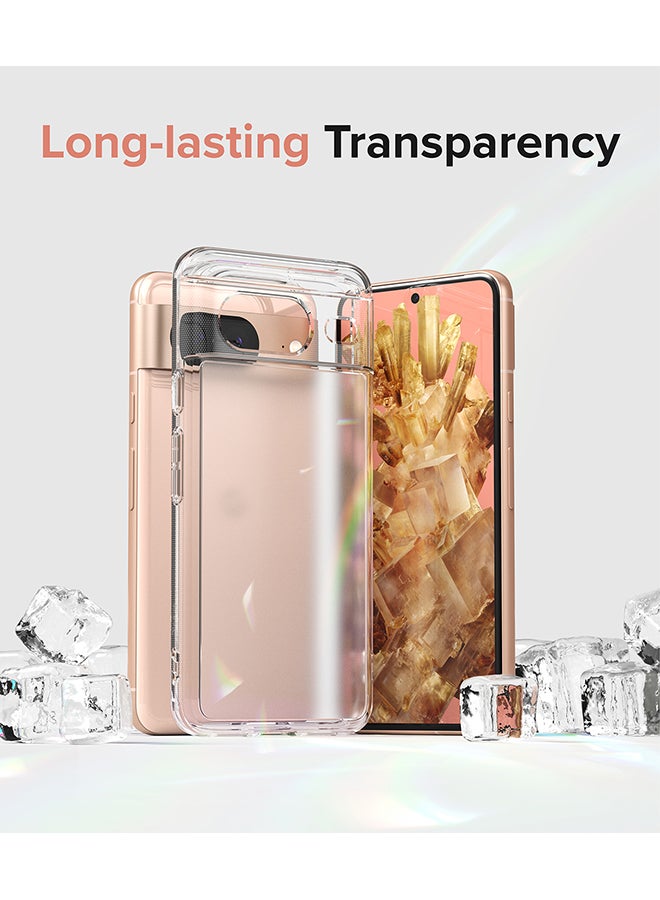 Ringke Fusion Compatible With Google Pixel 8 Case, Minimal Yellowing Anti-Scratch Hard Back Shockproof TPU Bumper Drop Protection Phone Cover - Matte Clear - Image 3