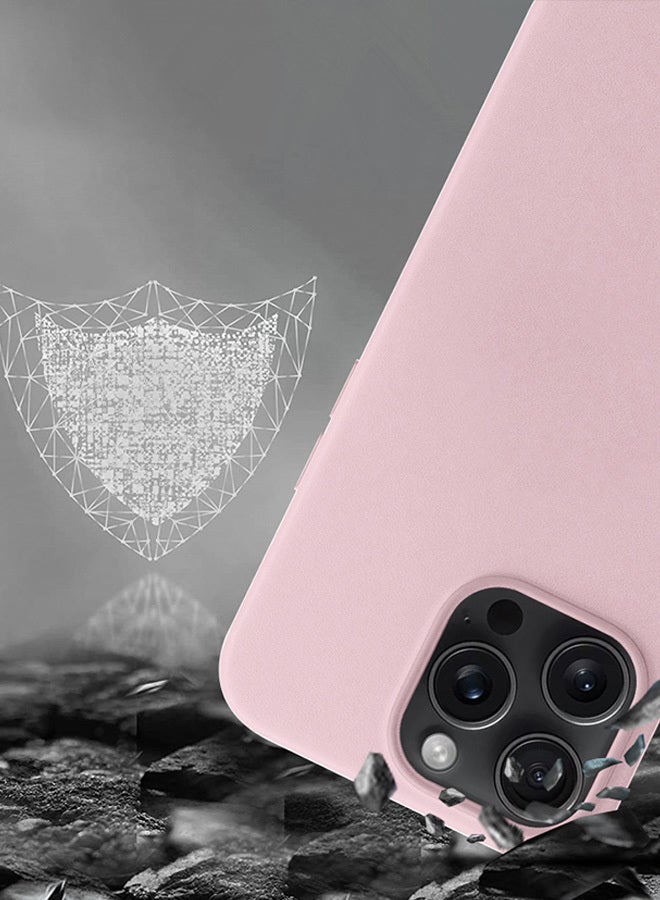 MARGOUN Magsafe Leather Case Cover for Apple iPhone 15 Pro, Anti-Scratch Case Shockproof Drop Proof Protective Slim Case - Titanium - Image 4