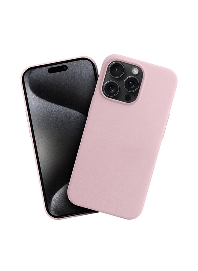 MARGOUN Magsafe Leather Case Cover for Apple iPhone 15 Pro, Anti-Scratch Case Shockproof Drop Proof Protective Slim Case - Titanium - Image 2