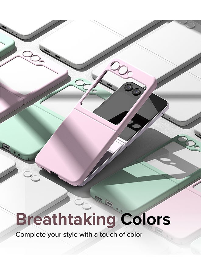 Ringke Slim Magnetic Compatible With Galaxy Z Flip 5 Case Non-Yellowing Transparent Hard Thin Premium PC Protective Phone Cover- Strawberry - Image 3