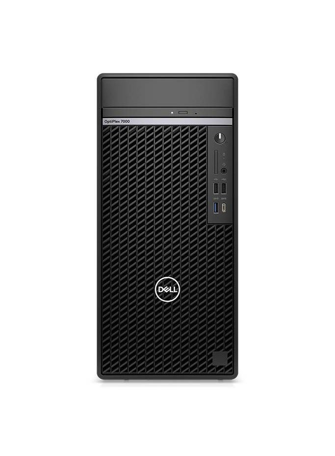 ديل كمبيوتر شخصي برجي طراز OptiPlex 7000 بمعالج كور i7- 12700 وذاكرة وصول عشوائي سعة 8 غيغابايت ومحرك أقراص SSD سعة 512 غيغابايت M.2 وDOS وبطاقة رسومات إنتل مدمجة أسود  - Image 1