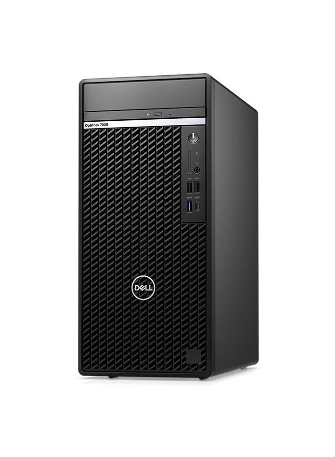 ديل كمبيوتر شخصي برجي طراز OptiPlex 7000 بمعالج كور i7- 12700 وذاكرة وصول عشوائي سعة 8 غيغابايت ومحرك أقراص SSD سعة 512 غيغابايت M.2 وDOS وبطاقة رسومات إنتل مدمجة أسود  - Image 3