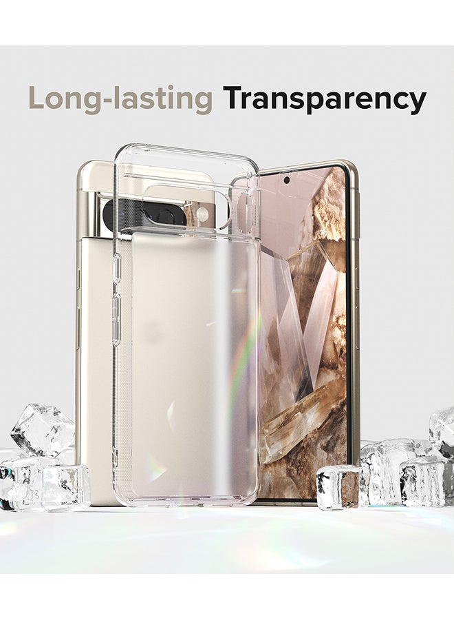 Ringke Fusion Compatible With Google Pixel 8 Pro Case, Minimal Yellowing Hard Back Shockproof TPU Bumper Drop Protection Phone Cover - Matte Clear - Image 3