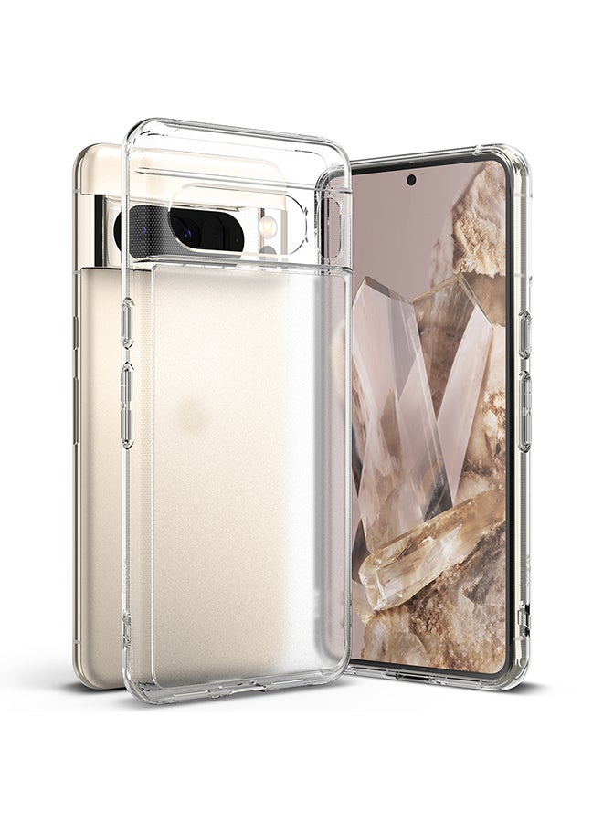 Ringke Fusion Compatible With Google Pixel 8 Pro Case, Minimal Yellowing Hard Back Shockproof TPU Bumper Drop Protection Phone Cover - Matte Clear - Image 1