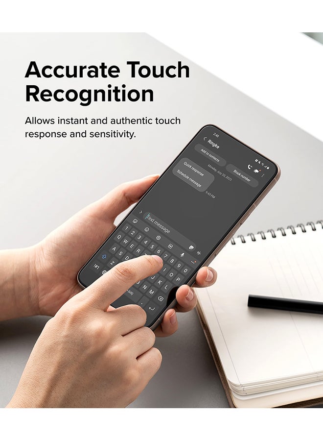 Ringke 2 Pack- Dual Easy Film Compatible With Google Pixel 8, Premium Full Cover Film Case Friendly Screen Protector With Easy Application Kit Clear - Image 4