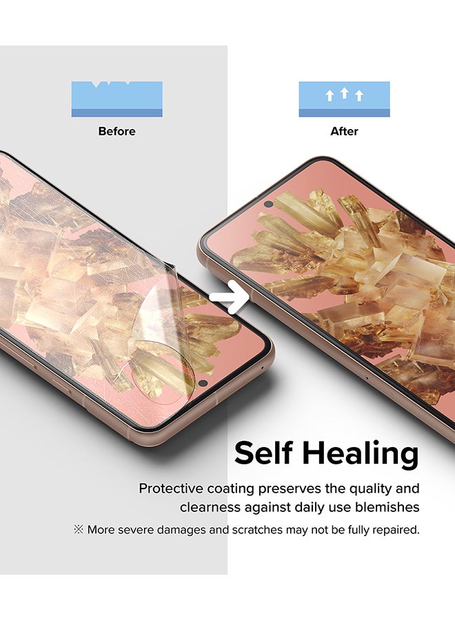 Ringke 2 Pack- Dual Easy Film Compatible With Google Pixel 8, Premium Full Cover Film Case Friendly Screen Protector With Easy Application Kit Clear - Image 5