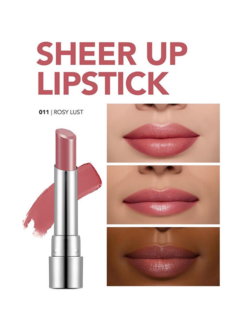 flormar New Sheer Up Lipstick 11 Rosy Lust - Image 2