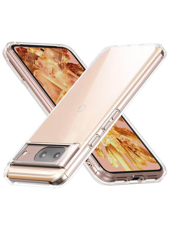 MARGOUN Google Pixel 8 TPU Case Clear Anti-Yellowing Transparent Shockproof Protective Phone Case Scratch Resistant Cover Clear - Image 1