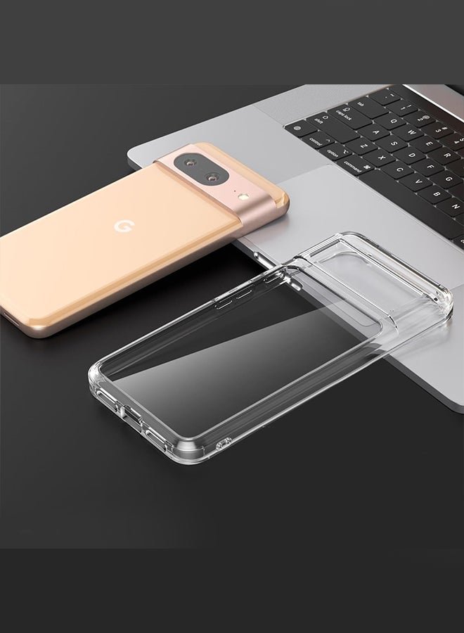 MARGOUN Google Pixel 8 TPU Case Clear Anti-Yellowing Transparent Shockproof Protective Phone Case Scratch Resistant Cover Clear - Image 3