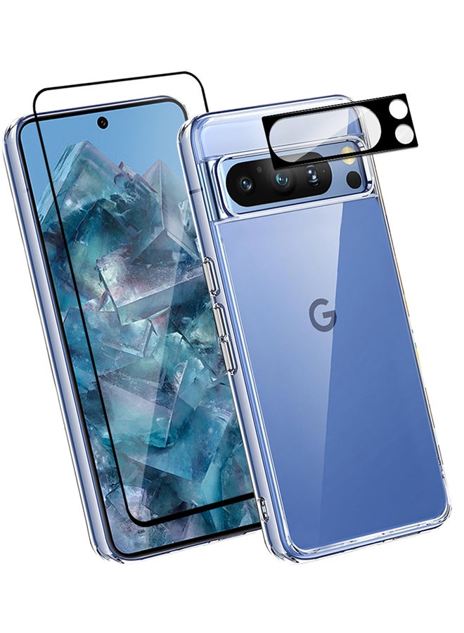 MARGOUN 3 Packs For Google Pixel 8 Pro TPU Case And Screen Protector, Camera Lens Protector Clear Anti-Yellowing Transparent Shockproof Protective Phone Case Scratch Resistant Cover Clear - Image 2