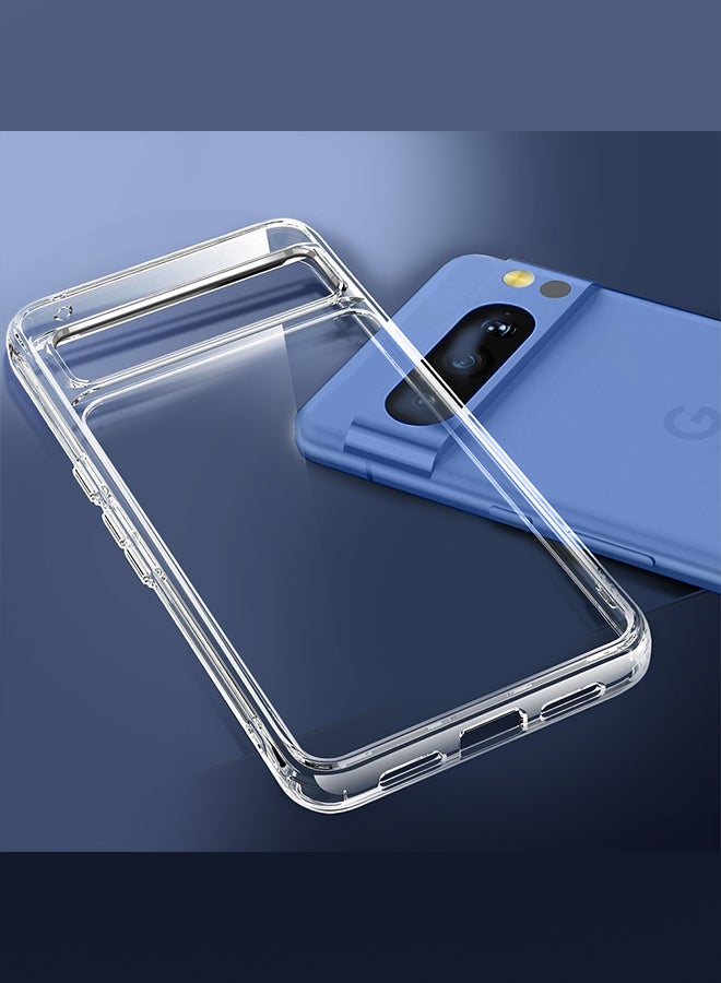 MARGOUN Google Pixel 8 Pro TPU Case Clear Anti-Yellowing Transparent Shockproof Protective Phone Case Scratch Resistant Cover Clear  - Image 2
