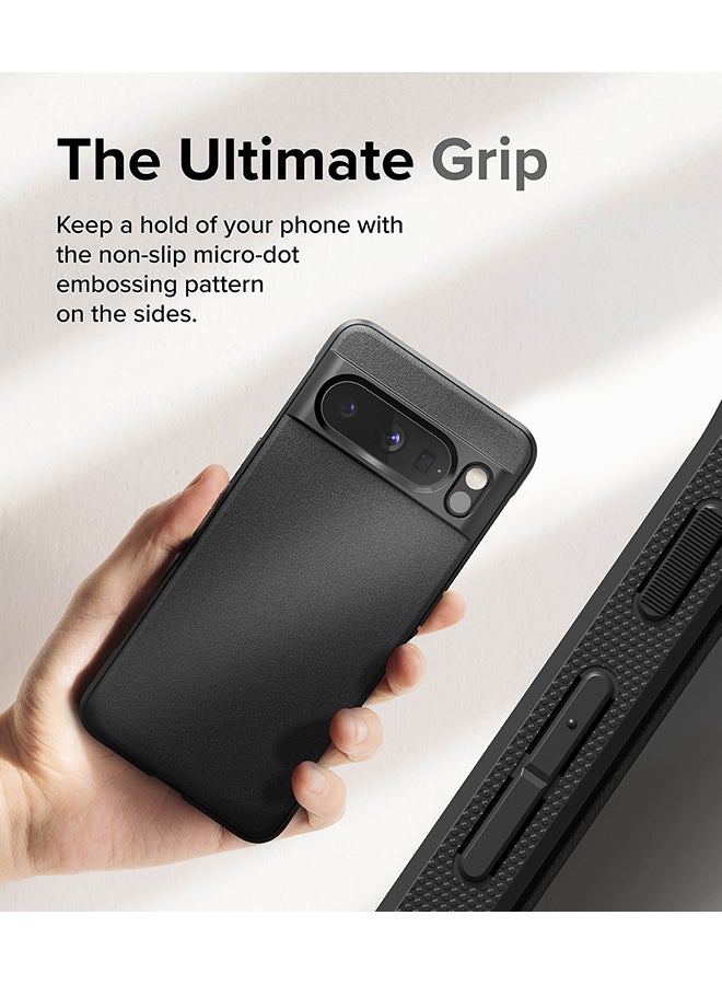 Ringke - Onyx Compatible With Google Pixel 8 Pro Case, Enhanced Grip Tough Flexible Shockproof Rugged TPU Bumper Drop Protection Phone Cover - Black - Image 1