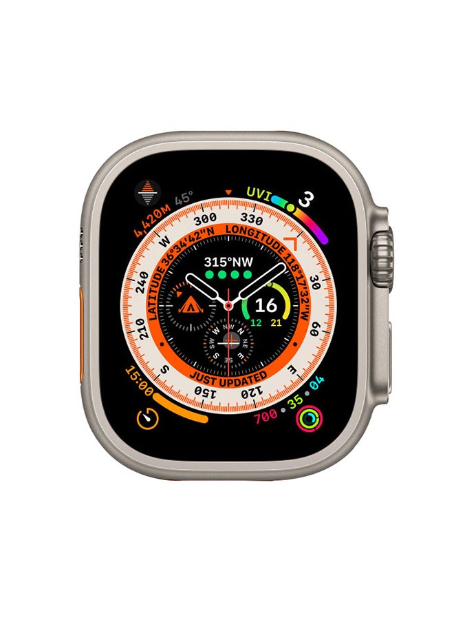 MARGOUN - Watch Ultra Smartwatch With Rugged Titanium Case And Alpine Loop 49mm Fitness Tracker Precision GPS Action Button Extra Long Battery Life Alpine Loop Band Dark Blue - Image 1