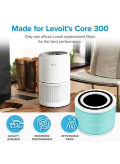LEVOIT Core 300S True HEPA 3-Stage Toxin Absorber Replacement Filter Core-300-RF-TX Green  - Image 2