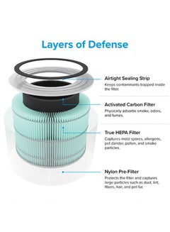 LEVOIT Core 300S True HEPA 3-Stage Toxin Absorber Replacement Filter Core-300-RF-TX Green  - Image 5