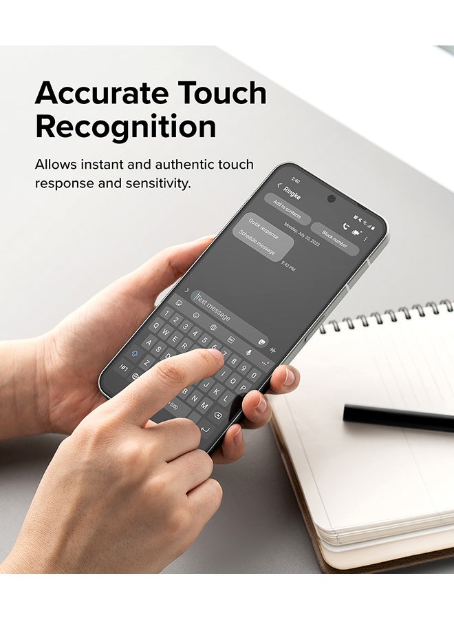 Ringke Full Cover Tempered Glass Screen Protector Compatible With Nothing Phone (2), Premium 9H Hardness Protective Film With Installation Kit- 2 Pack Clear - Image 5