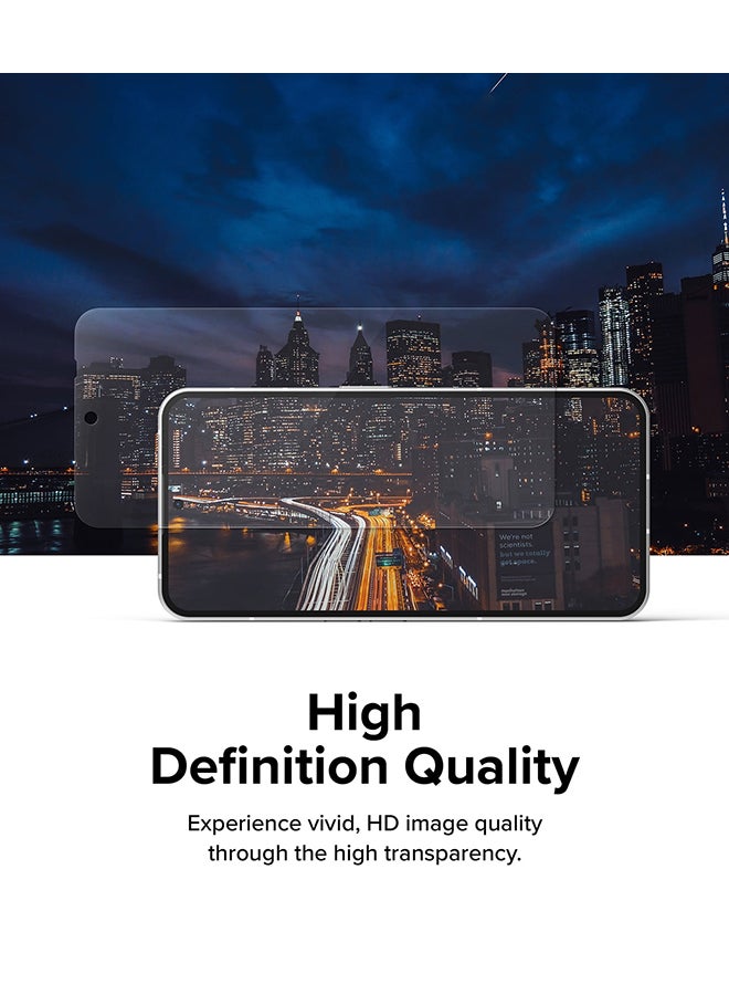 Ringke Full Cover Tempered Glass Screen Protector Compatible With Nothing Phone (2), Premium 9H Hardness Protective Film With Installation Kit- 2 Pack Clear - Image 3