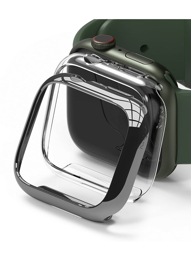 رينجك حافظة رفيعة متوافقة مع ساعة Apple Watch 7 مقاس 41 مم، قطعتان من غطاء الحماية المتين فائق النحافة - - Image 1