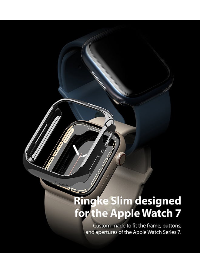 رينجك حافظة رفيعة متوافقة مع ساعة Apple Watch 7 مقاس 41 مم، قطعتان من غطاء الحماية المتين فائق النحافة - - Image 4