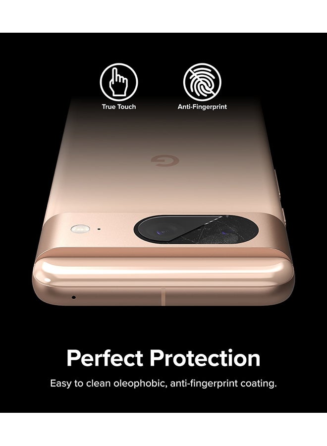 Ringke Camera Lens Protector 3 Pack Compatible With Google Pixel 8 Hard Tempered Glass Ultra-Thin Case-Friendly Full-Cover Clear - Image 3