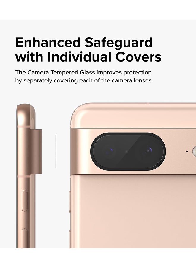 Ringke Camera Lens Protector 3 Pack Compatible With Google Pixel 8 Hard Tempered Glass Ultra-Thin Case-Friendly Full-Cover Clear - Image 5