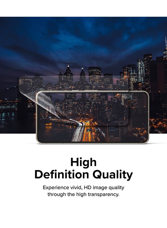 Ringke - 2 Pack Dual Easy Film Compatible With Google Pixel 8 Pro, Premium Full Cover Case Friendly Screen Protector With Easy Application Kit Clear - Image 1