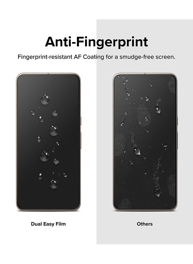 Ringke - 2 Pack Dual Easy Film Compatible With Google Pixel 8 Pro, Premium Full Cover Case Friendly Screen Protector With Easy Application Kit Clear - Image 1