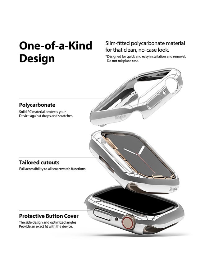 رينجك حافظة رفيعة متوافقة مع ساعة Apple Watch 7 41 مم، قطعتان من غطاء حماية متين فائق النحافة مصنوع من مادة البولي كربونات الممتازة - - Image 5