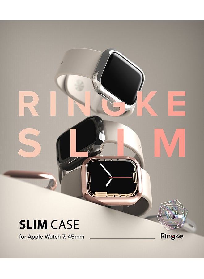Ringke Slim Case Compatible With Apple Watch 7 45mm 2 Pack Premium PC Ultra-Thin Durable Protective Bumper Shell Cover- Multicolour - Image 2