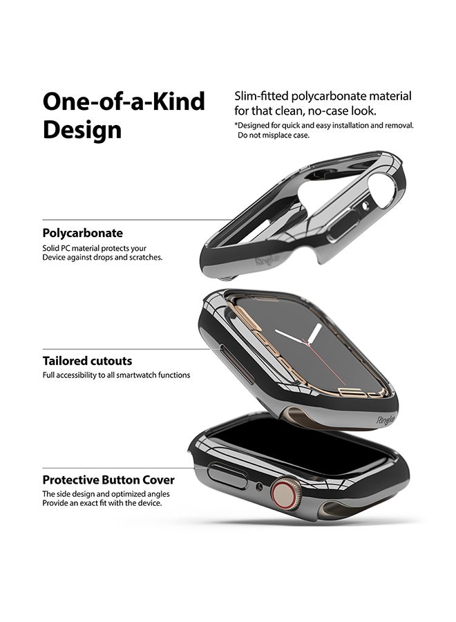 Ringke Slim Case Compatible With Apple Watch 7 45mm 2 Pack Premium PC Ultra-Thin Durable Protective Bumper Shell Cover- Multicolour - Image 5