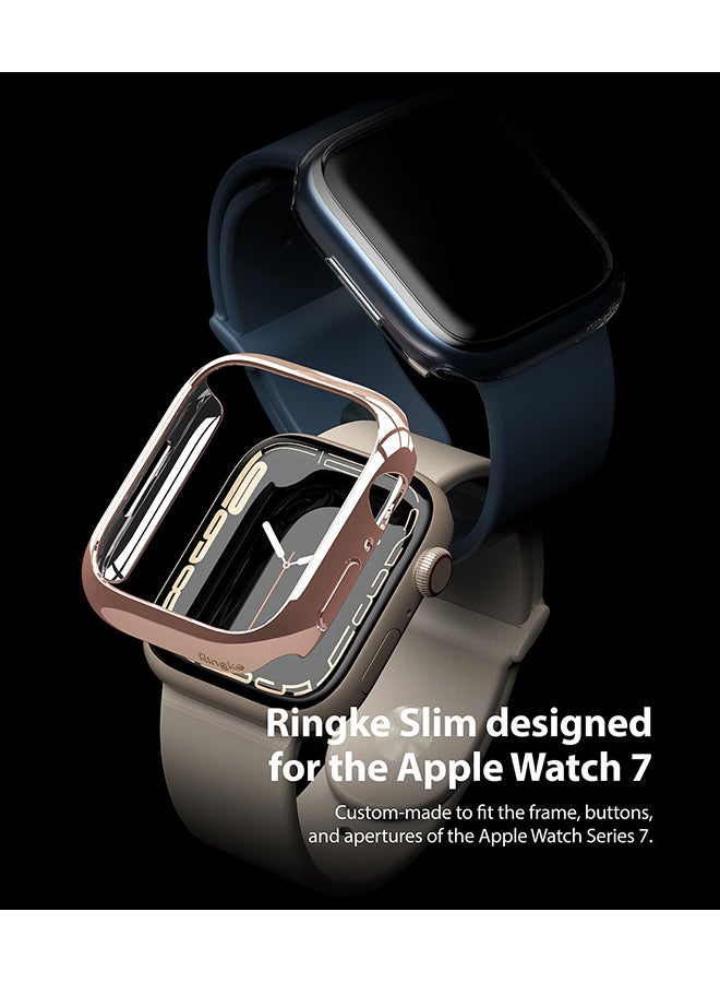 Ringke Slim Case Compatible With Apple Watch 7 41mm 2 Pack Premium Ultra-Thin Durable Protective Bumper Shell Cover- Multicolour - Image 4