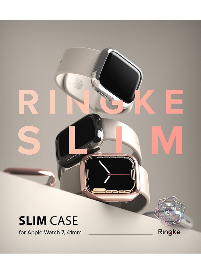 Ringke Slim Case Compatible With Apple Watch 7 41mm 2 Pack Premium Ultra-Thin Durable Protective Bumper Shell Cover- Multicolour - Image 2